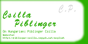 csilla piblinger business card